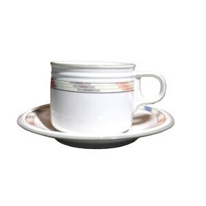 Studio Nova Coffee Cup and Saucer Set Villager Mesa Pattern Ceramic Vintage 1988